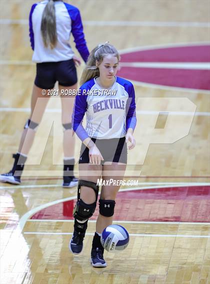 Thumbnail 2 in Beckville vs. Crawford (UIL Volleyball 2A Semifinals) photogallery.