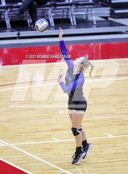 Thumbnail 1 in Beckville vs. Crawford (UIL Volleyball 2A Semifinals) photogallery.