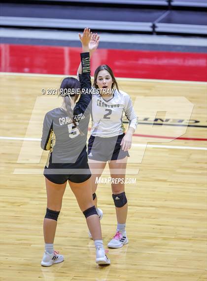 Thumbnail 3 in Beckville vs. Crawford (UIL Volleyball 2A Semifinals) photogallery.