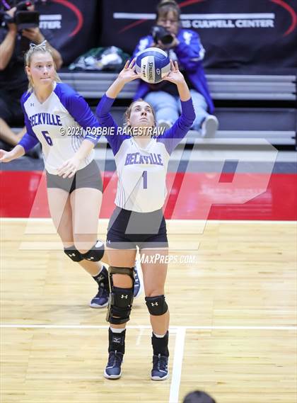 Thumbnail 2 in Beckville vs. Crawford (UIL Volleyball 2A Semifinals) photogallery.