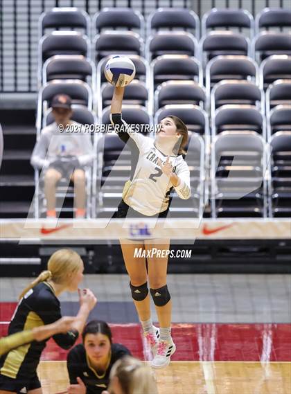 Thumbnail 1 in Beckville vs. Crawford (UIL Volleyball 2A Semifinals) photogallery.