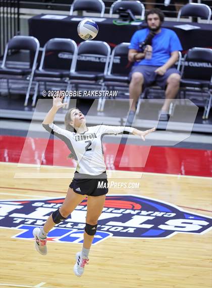 Thumbnail 2 in Beckville vs. Crawford (UIL Volleyball 2A Semifinals) photogallery.