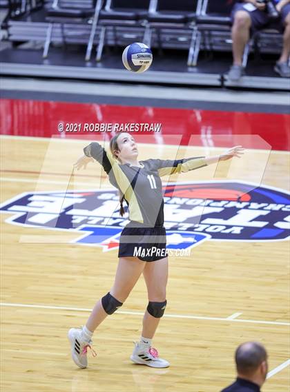 Thumbnail 1 in Beckville vs. Crawford (UIL Volleyball 2A Semifinals) photogallery.