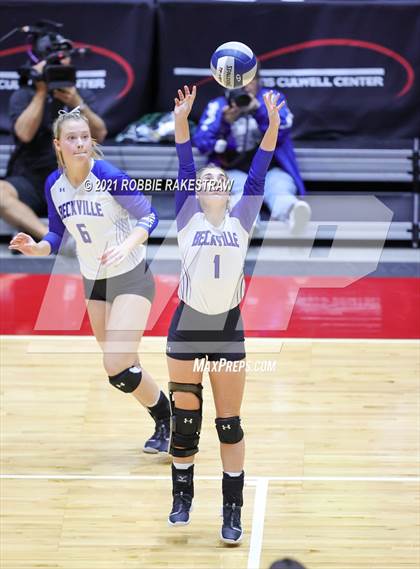 Thumbnail 3 in Beckville vs. Crawford (UIL Volleyball 2A Semifinals) photogallery.