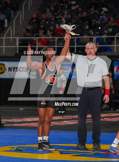 Thumbnail 1 in NYSPHSAA Wrestling Championships Quarter Finals 102 lbs. - 126 lbs. photogallery.