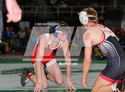 Thumbnail 1 in NYSPHSAA Wrestling Championships Quarter Finals 102 lbs. - 126 lbs. photogallery.