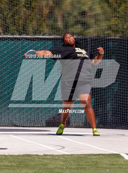 Thumbnail 1 in CIF State Track and Field Championships (Girls Discus Prelim) photogallery.