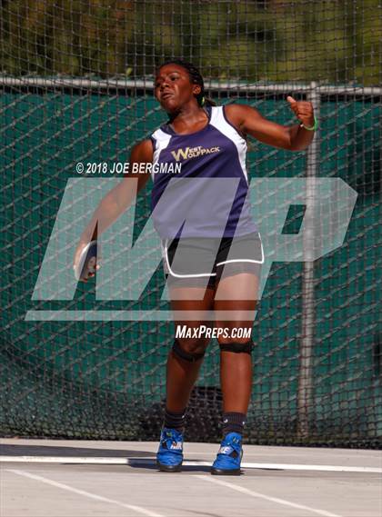 Thumbnail 2 in CIF State Track and Field Championships (Girls Discus Prelim) photogallery.