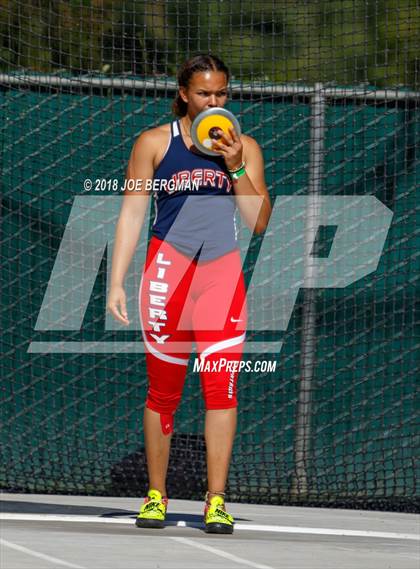 Thumbnail 3 in CIF State Track and Field Championships (Girls Discus Prelim) photogallery.