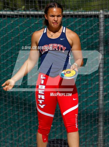 Thumbnail 2 in CIF State Track and Field Championships (Girls Discus Prelim) photogallery.
