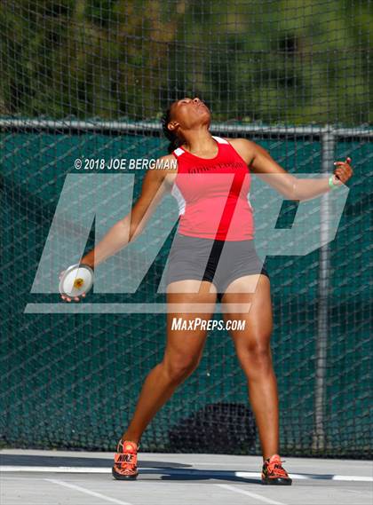 Thumbnail 2 in CIF State Track and Field Championships (Girls Discus Prelim) photogallery.