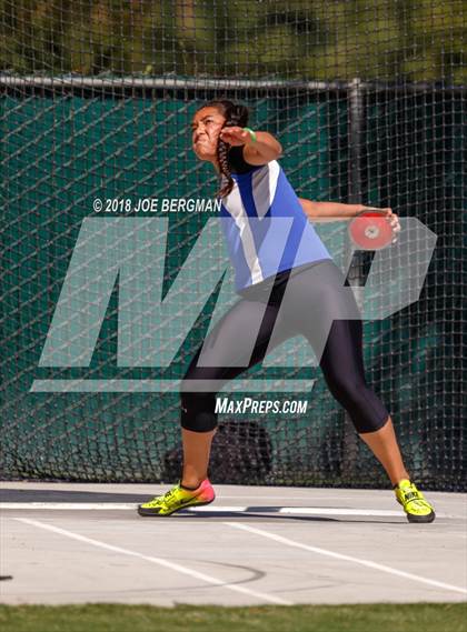 Thumbnail 2 in CIF State Track and Field Championships (Girls Discus Prelim) photogallery.