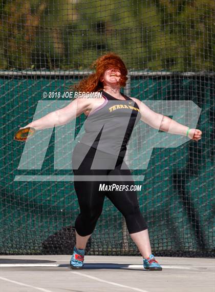 Thumbnail 1 in CIF State Track and Field Championships (Girls Discus Prelim) photogallery.