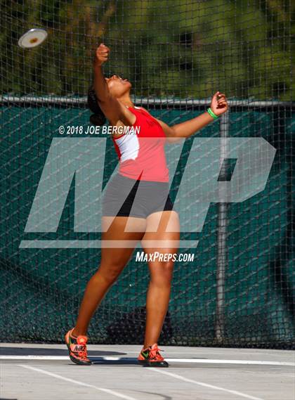 Thumbnail 1 in CIF State Track and Field Championships (Girls Discus Prelim) photogallery.