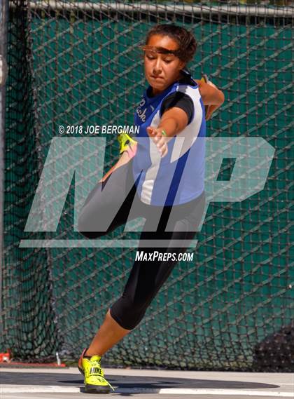 Thumbnail 2 in CIF State Track and Field Championships (Girls Discus Prelim) photogallery.