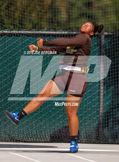 Thumbnail 2 in CIF State Track and Field Championships (Girls Discus Prelim) photogallery.