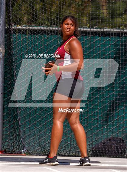 Thumbnail 3 in CIF State Track and Field Championships (Girls Discus Prelim) photogallery.