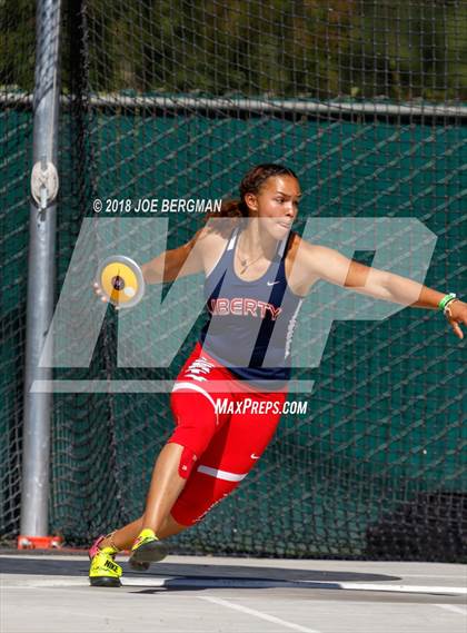 Thumbnail 1 in CIF State Track and Field Championships (Girls Discus Prelim) photogallery.
