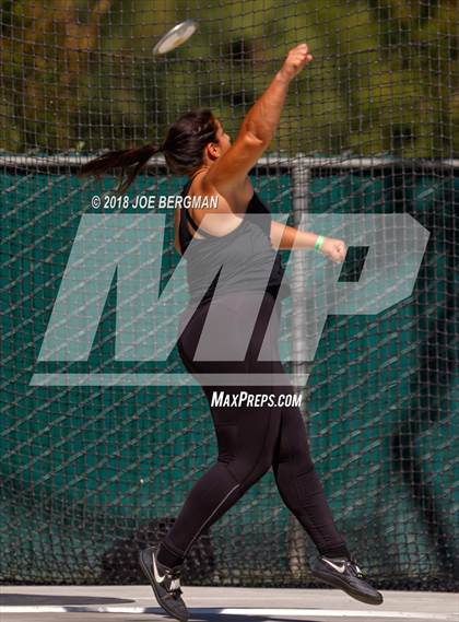 Thumbnail 3 in CIF State Track and Field Championships (Girls Discus Prelim) photogallery.