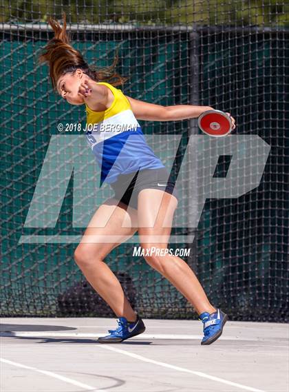 Thumbnail 2 in CIF State Track and Field Championships (Girls Discus Prelim) photogallery.