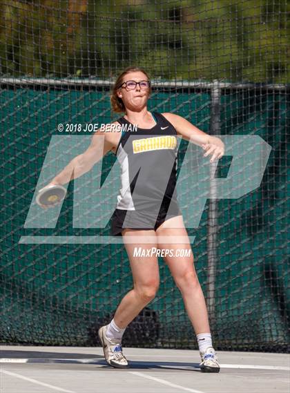 Thumbnail 3 in CIF State Track and Field Championships (Girls Discus Prelim) photogallery.