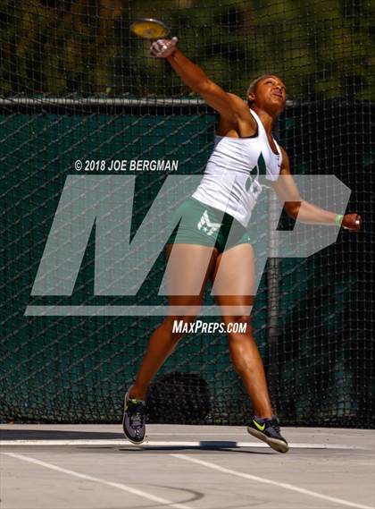 Thumbnail 2 in CIF State Track and Field Championships (Girls Discus Prelim) photogallery.