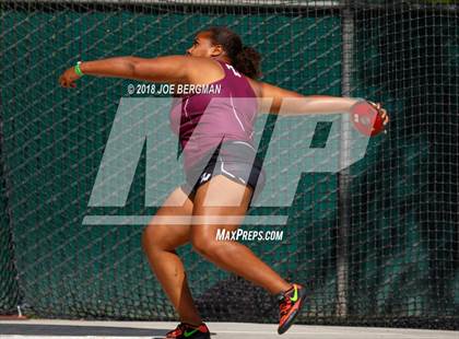 Thumbnail 3 in CIF State Track and Field Championships (Girls Discus Prelim) photogallery.
