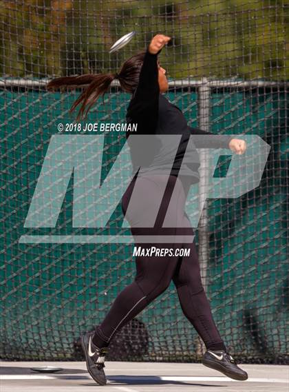 Thumbnail 3 in CIF State Track and Field Championships (Girls Discus Prelim) photogallery.