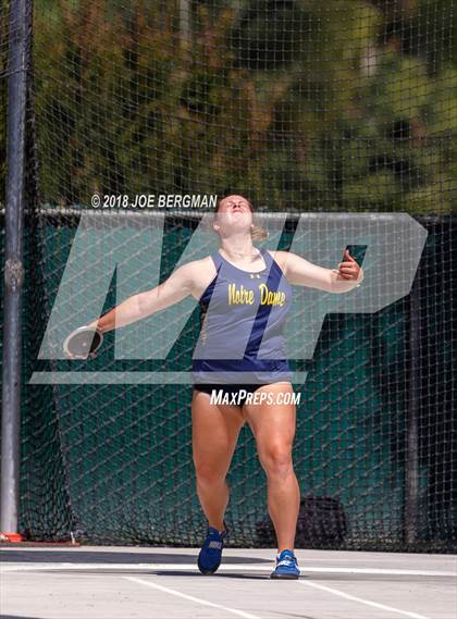 Thumbnail 2 in CIF State Track and Field Championships (Girls Discus Prelim) photogallery.