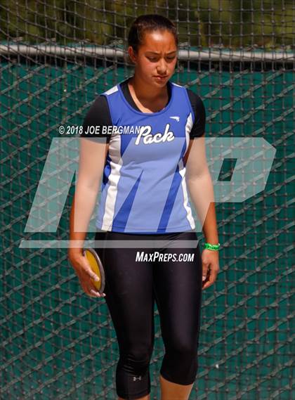 Thumbnail 1 in CIF State Track and Field Championships (Girls Discus Prelim) photogallery.