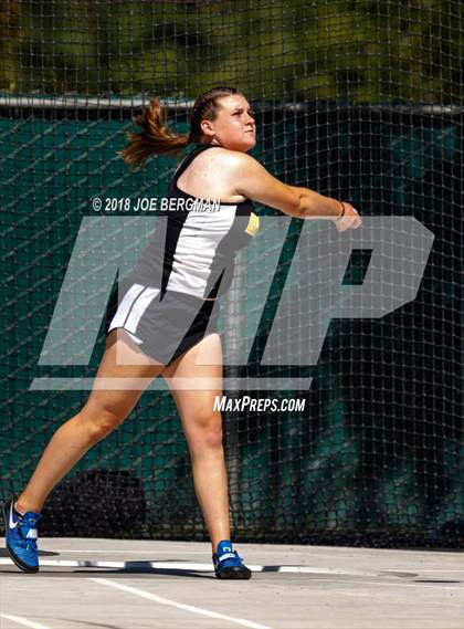 Thumbnail 3 in CIF State Track and Field Championships (Girls Discus Prelim) photogallery.