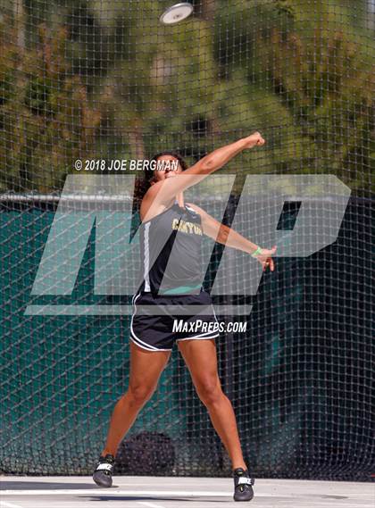 Thumbnail 1 in CIF State Track and Field Championships (Girls Discus Prelim) photogallery.