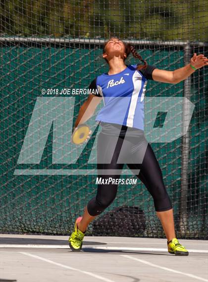 Thumbnail 2 in CIF State Track and Field Championships (Girls Discus Prelim) photogallery.