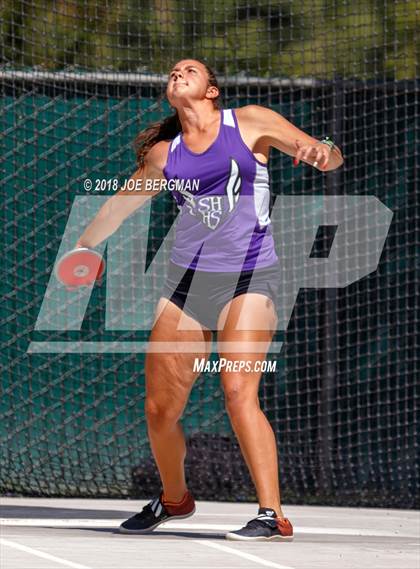Thumbnail 2 in CIF State Track and Field Championships (Girls Discus Prelim) photogallery.