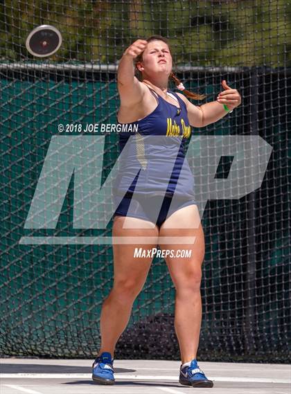 Thumbnail 3 in CIF State Track and Field Championships (Girls Discus Prelim) photogallery.