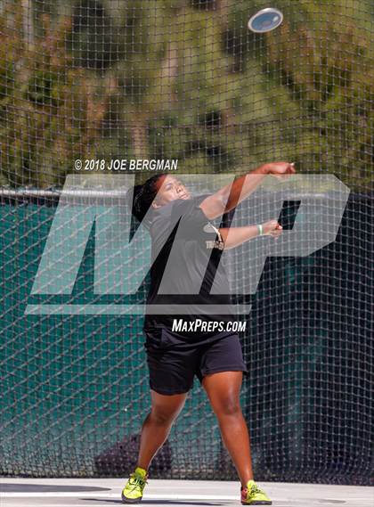 Thumbnail 2 in CIF State Track and Field Championships (Girls Discus Prelim) photogallery.