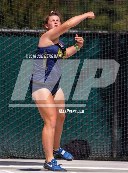 Thumbnail 1 in CIF State Track and Field Championships (Girls Discus Prelim) photogallery.