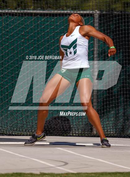Thumbnail 2 in CIF State Track and Field Championships (Girls Discus Prelim) photogallery.