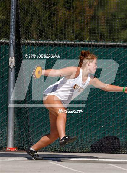 Thumbnail 2 in CIF State Track and Field Championships (Girls Discus Prelim) photogallery.