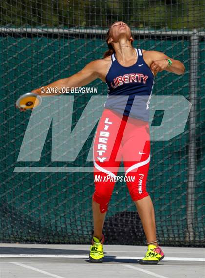 Thumbnail 1 in CIF State Track and Field Championships (Girls Discus Prelim) photogallery.