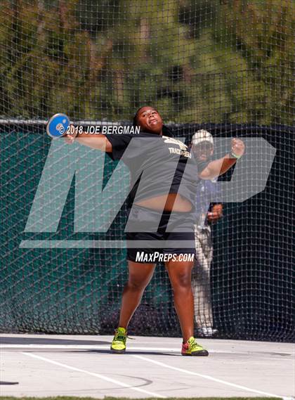Thumbnail 2 in CIF State Track and Field Championships (Girls Discus Prelim) photogallery.
