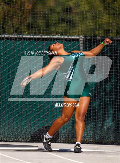 Thumbnail 1 in CIF State Track and Field Championships (Girls Discus Prelim) photogallery.