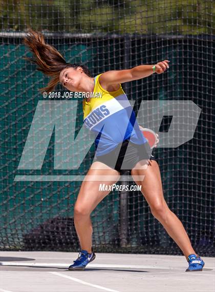 Thumbnail 2 in CIF State Track and Field Championships (Girls Discus Prelim) photogallery.