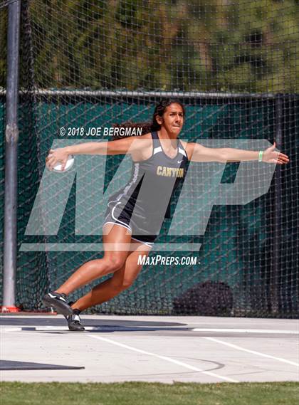 Thumbnail 2 in CIF State Track and Field Championships (Girls Discus Prelim) photogallery.