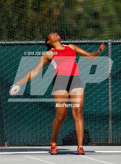 Thumbnail 1 in CIF State Track and Field Championships (Girls Discus Prelim) photogallery.