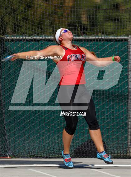 Thumbnail 2 in CIF State Track and Field Championships (Girls Discus Prelim) photogallery.