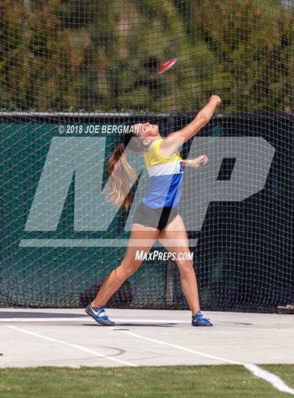 Thumbnail 2 in CIF State Track and Field Championships (Girls Discus Prelim) photogallery.