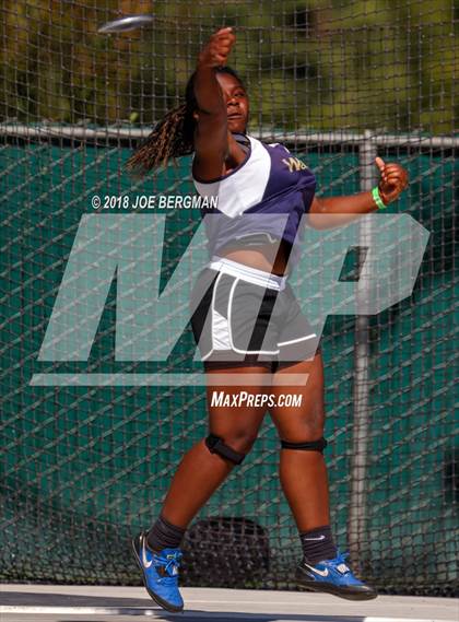 Thumbnail 3 in CIF State Track and Field Championships (Girls Discus Prelim) photogallery.
