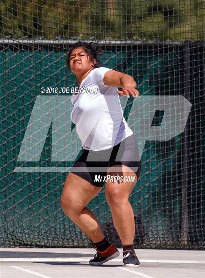 Thumbnail 2 in CIF State Track and Field Championships (Girls Discus Prelim) photogallery.