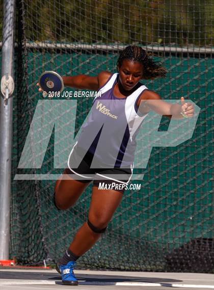 Thumbnail 1 in CIF State Track and Field Championships (Girls Discus Prelim) photogallery.